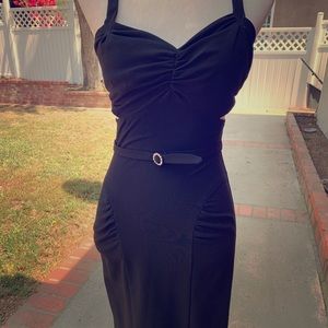 Stop Staring Wiggle Belted Pencil Dress